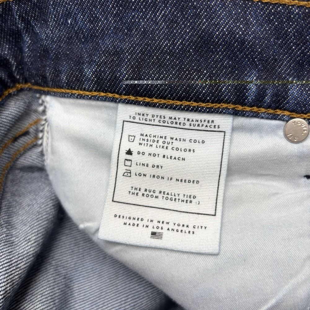 AYR The Legend Jeans Womens 27S Dark Wash Blue High Rise Straight Leg USA Made - Picture 8 of 14